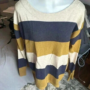 Size M Teeberry & Weave stripe sweater